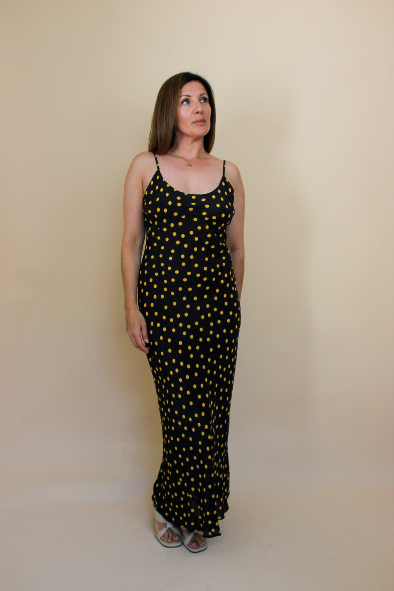 REALISATION PAR The Iggy Polkadot Slip Midi dress Size L