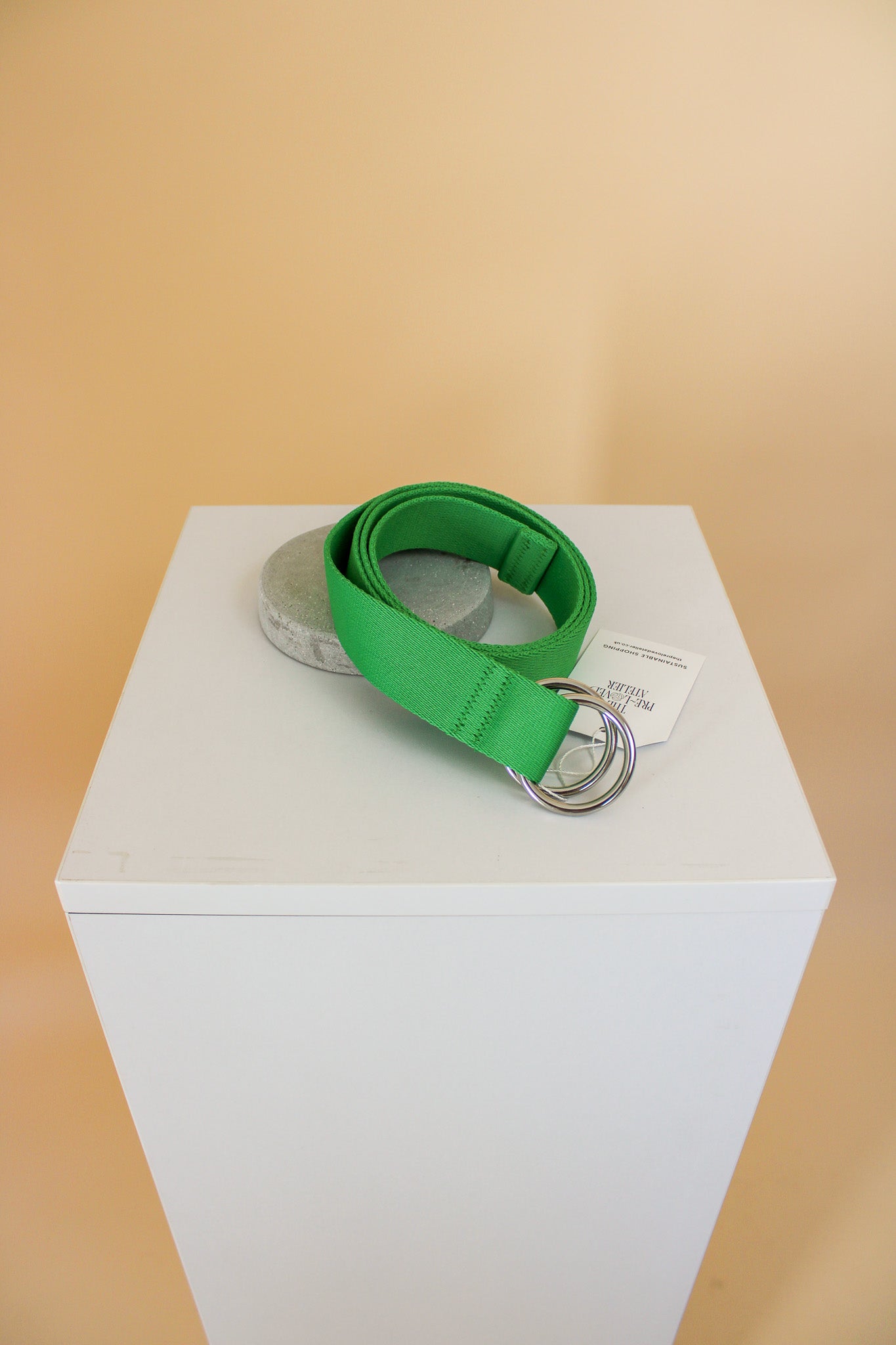 GANNI D ring Canvas belt O/S