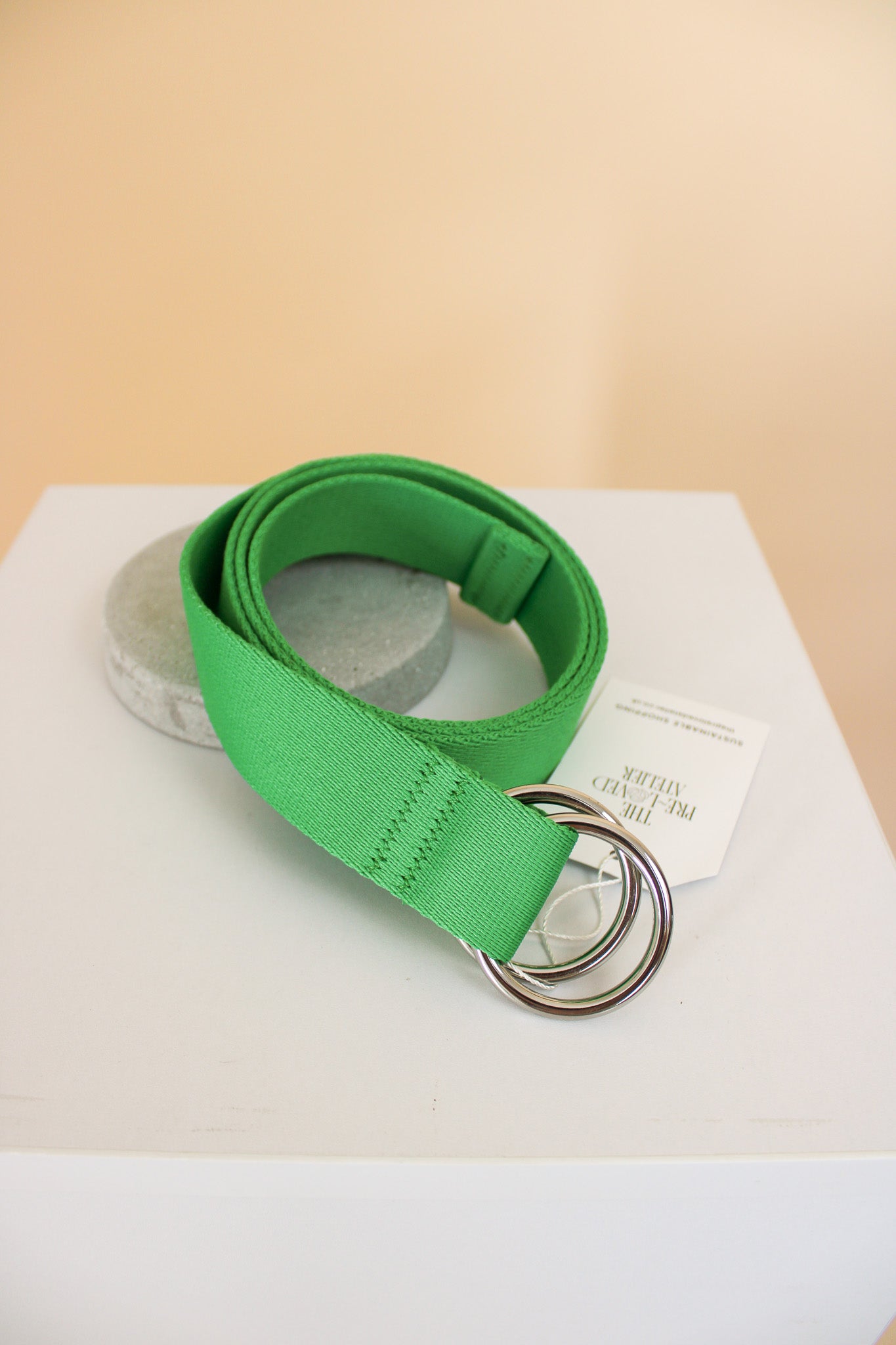 GANNI D ring Canvas belt O/S
