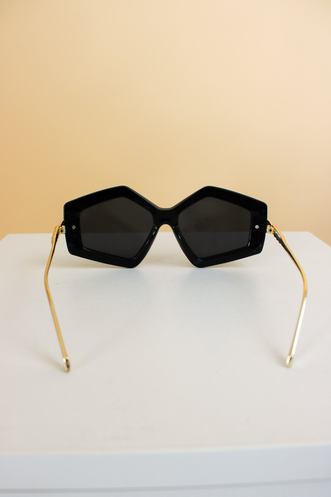 VINTAGE Geometric Metal & Perspex Sunglasses o/s
