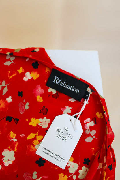 REALISATION PAR The Teale Rouje Fleur Wrap Midi Dress Size M