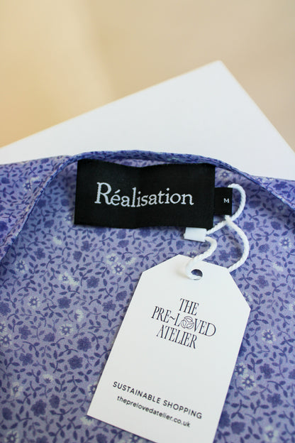 REALISATION PAR The Teale Ditsy Floral wrap Midi Dress Size M