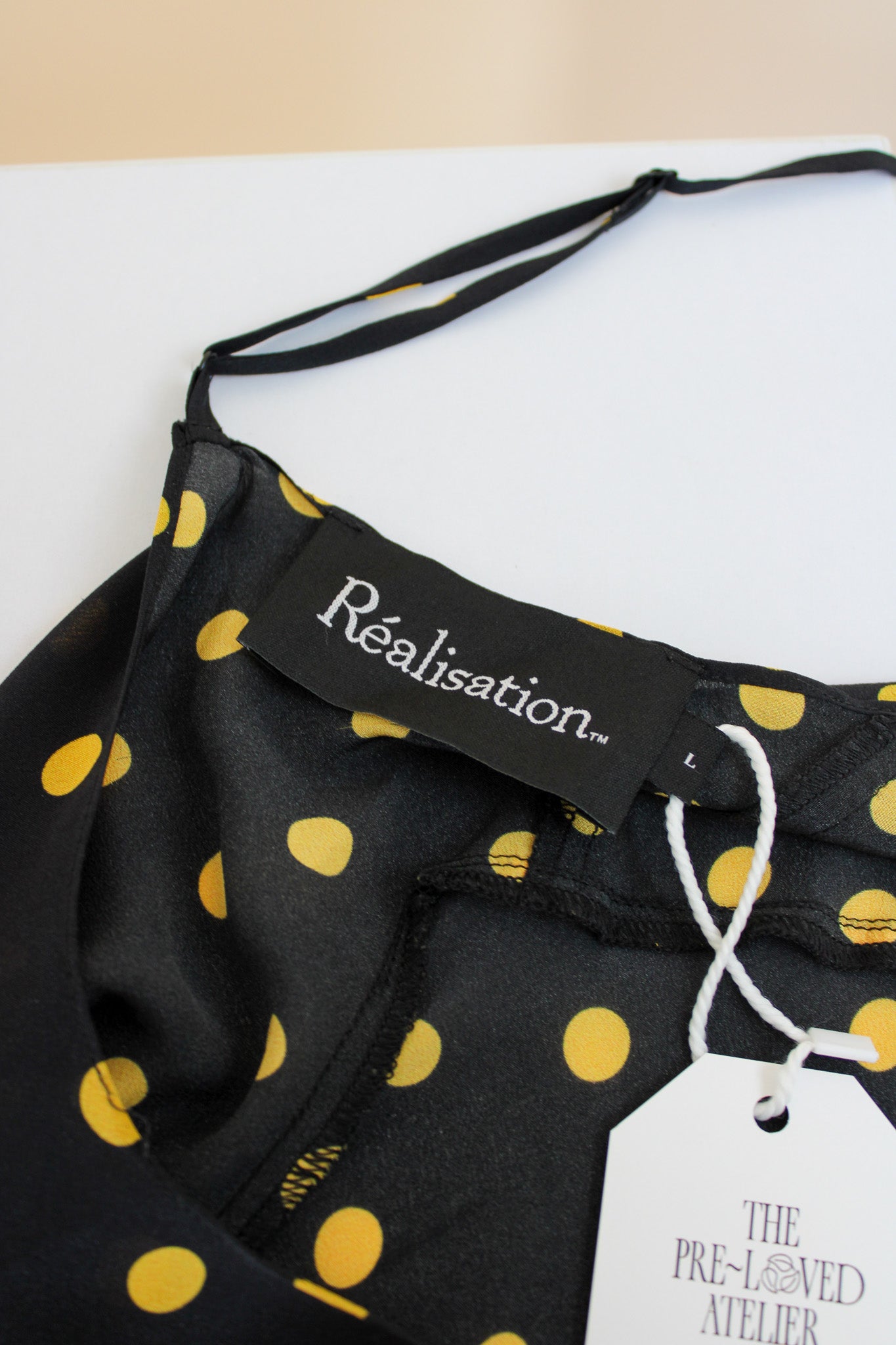 REALISATION PAR The Iggy Polkadot Slip Midi dress Size L