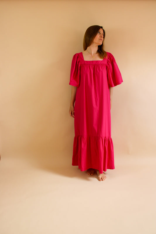 BEAUMONT ORGANIC Lesley Bell Sleeve Maxi Dress Size L