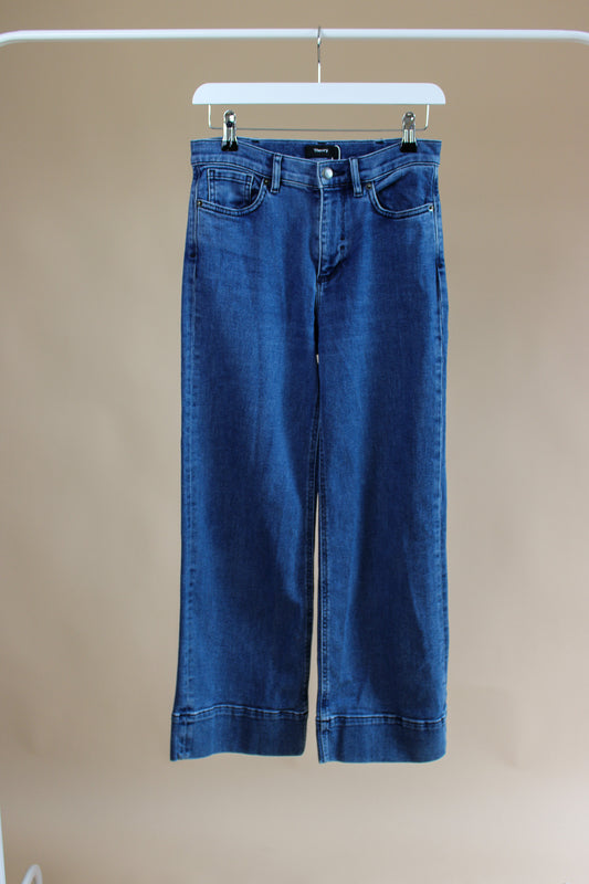 THEORY Wide Leg Jeans Size 25 Waist