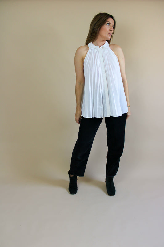 ACLER Pleated Sleeveless Shirt Size AU 6