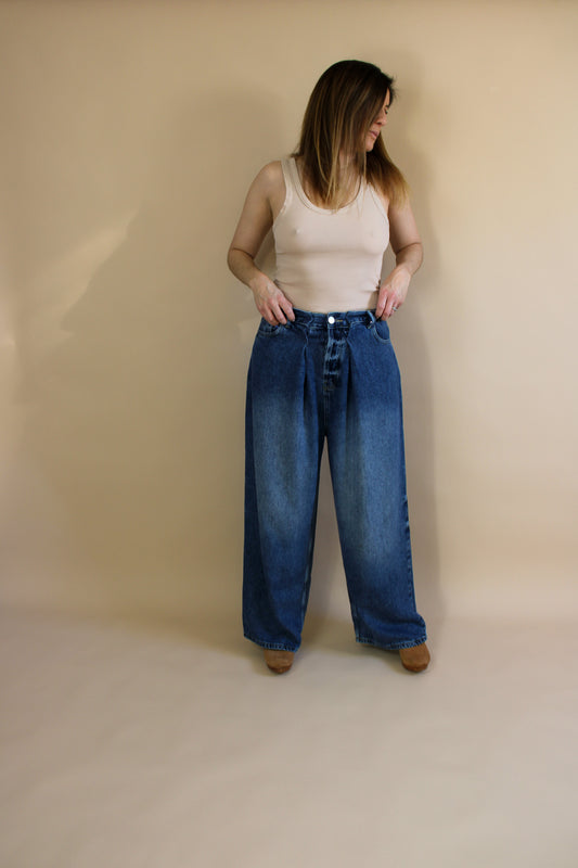 RAEY Extra Fold Lyocell Wide Leg Jeans Size 10