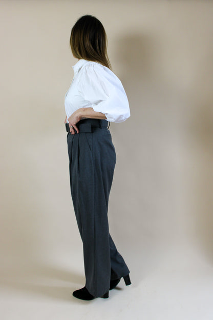 THE FRANKIE SHOP Belted Pleat Trousers Size L