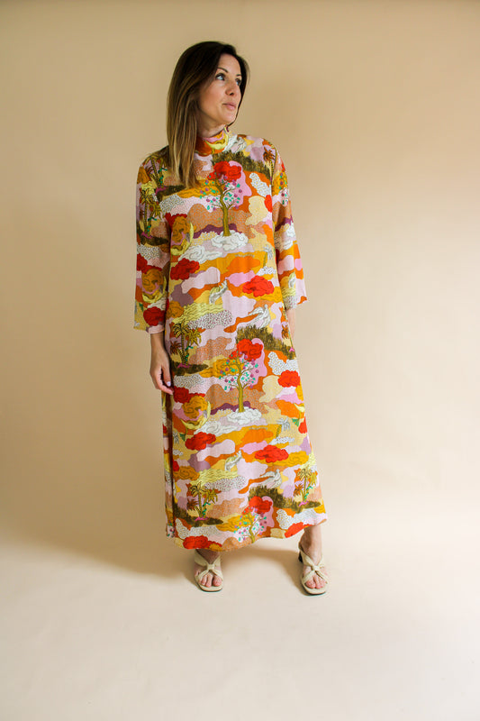STINE GOYA Dean Dreamscape Print Maxi Dress Size M