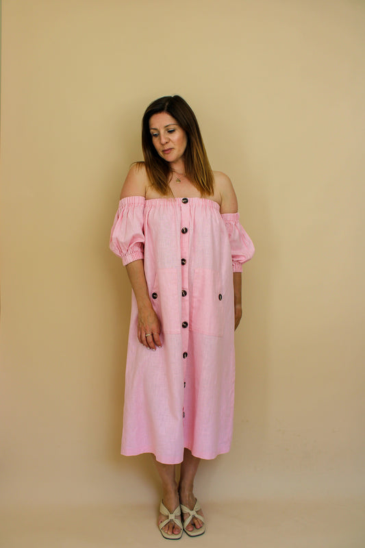 JOHANNA SANDS Amalfi Linen dress Size 8-10
