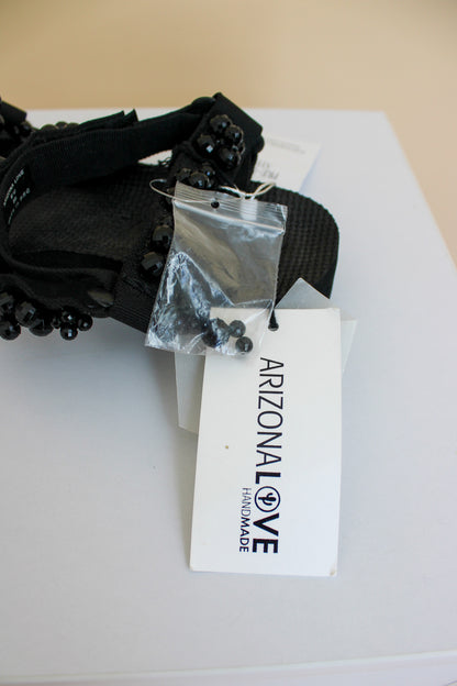 ARIZONA LOVE 'Black pearl' Embellished Sandals Size 4.5-5