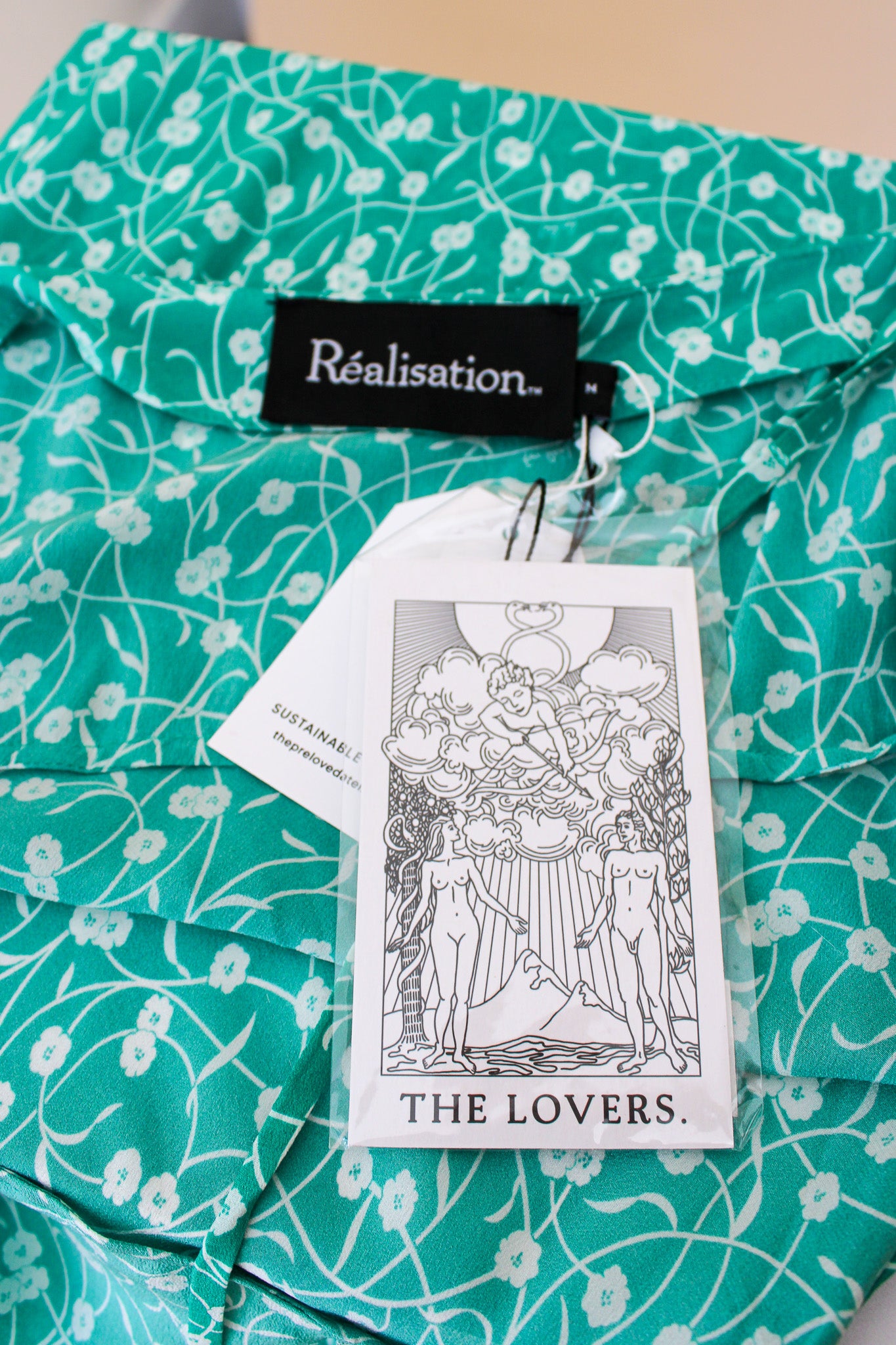 REALISATION PAR The Amelia Poison Ivy floral slip dress Size M