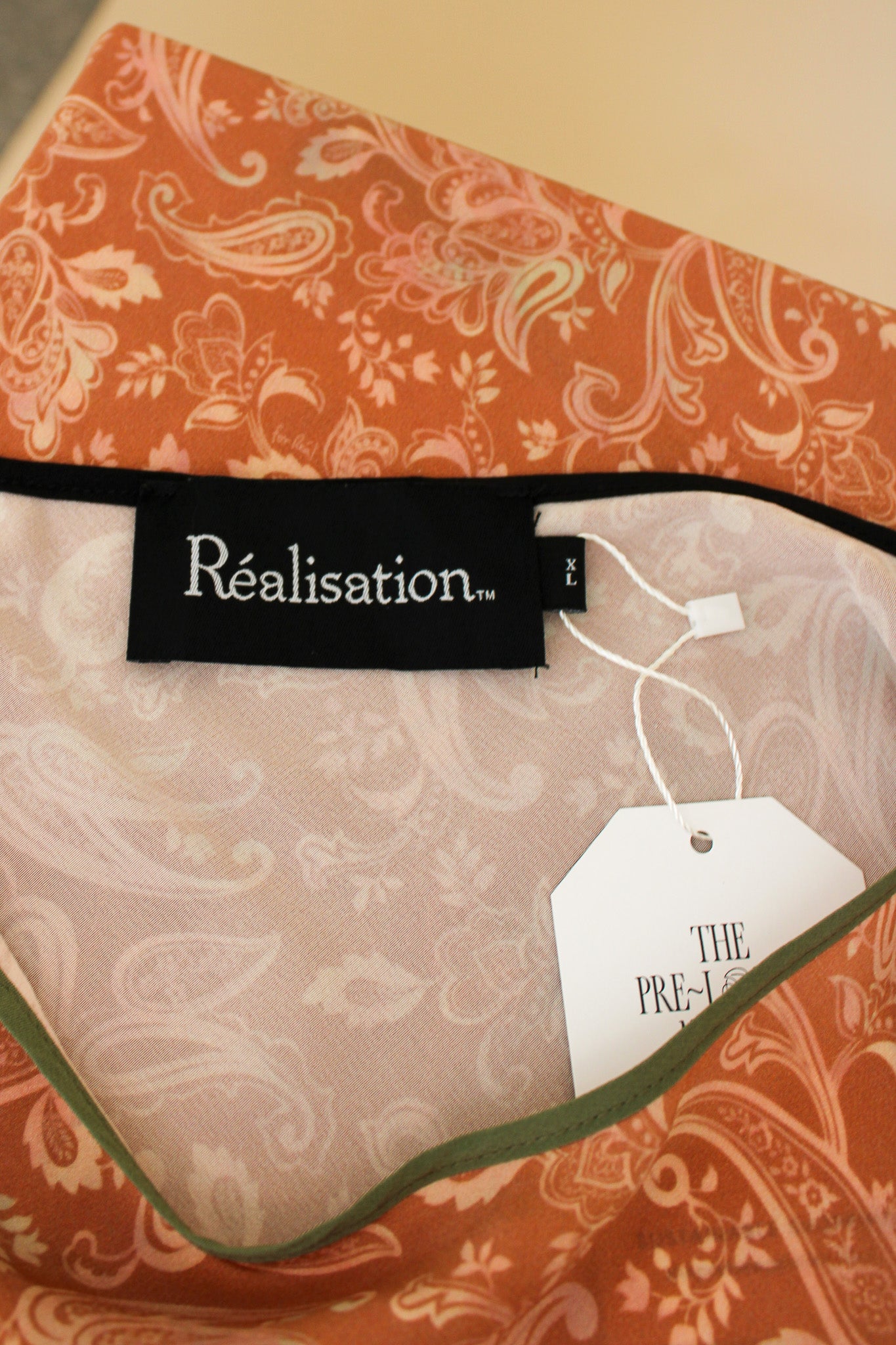 REALISATION PAR The Cameron Dazed Paisley Silk Dress Size XL
