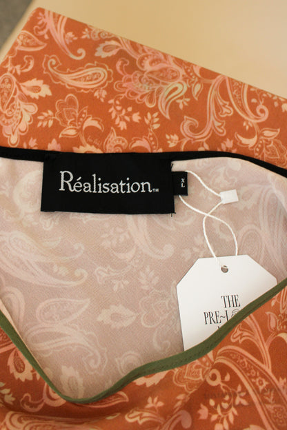 REALISATION PAR The Cameron Dazed Paisley Silk Dress Size XL