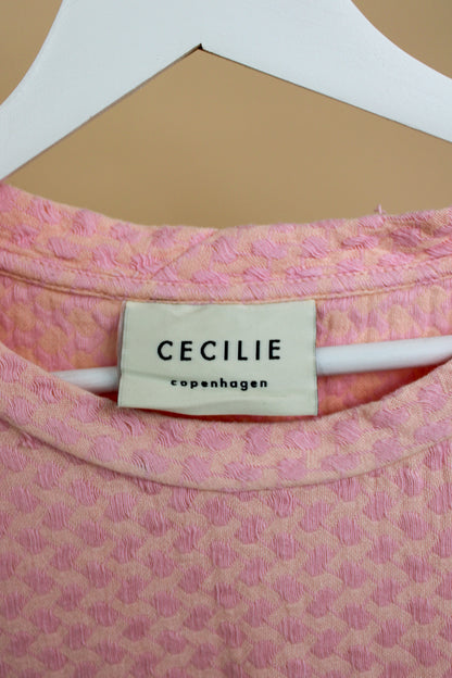 CECILIE COPENHAGEN check 2 O long sleeve midi dress Size S