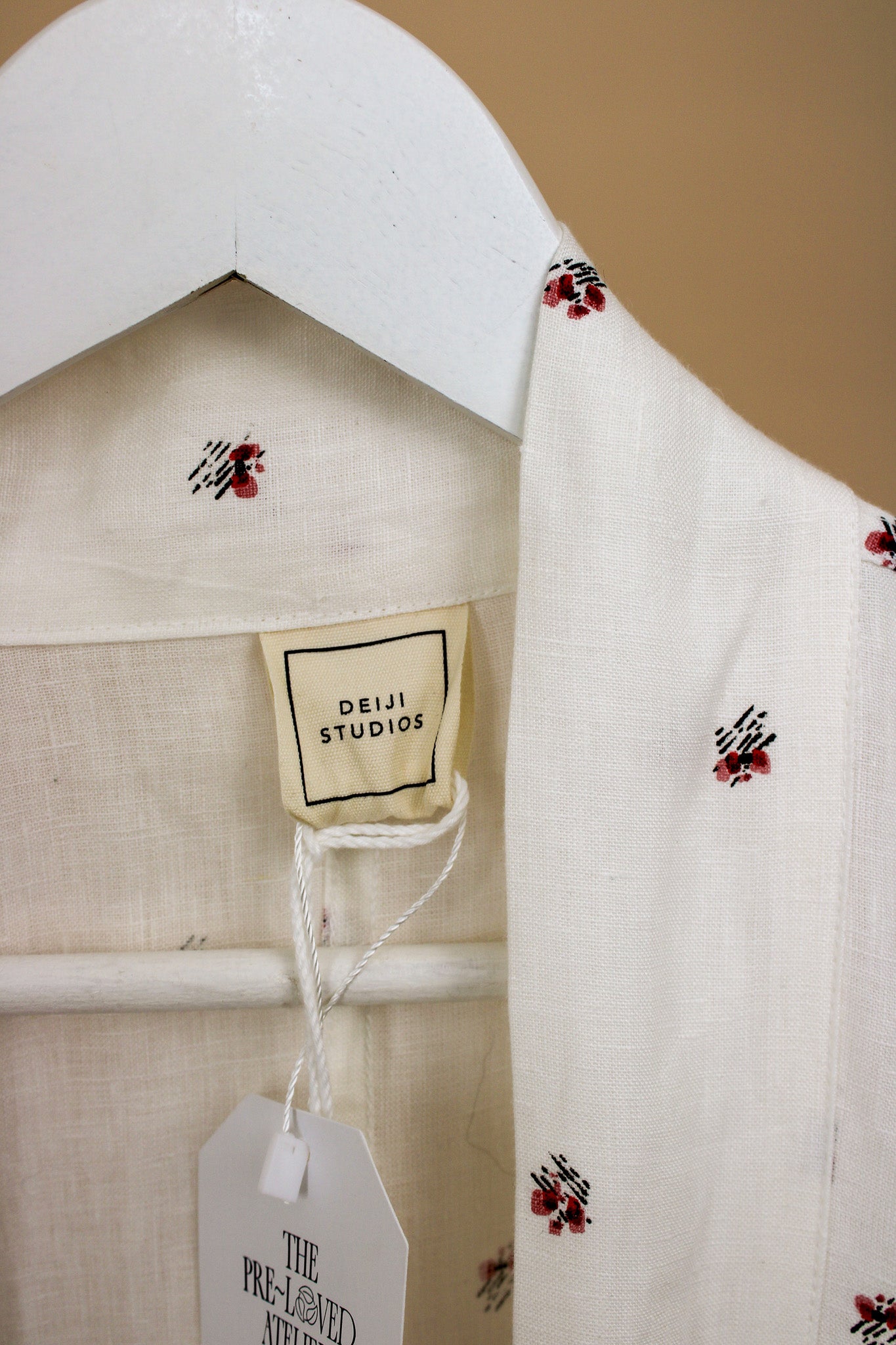 DEIJI STUDIOS Floral '02' Linen Robe One Size