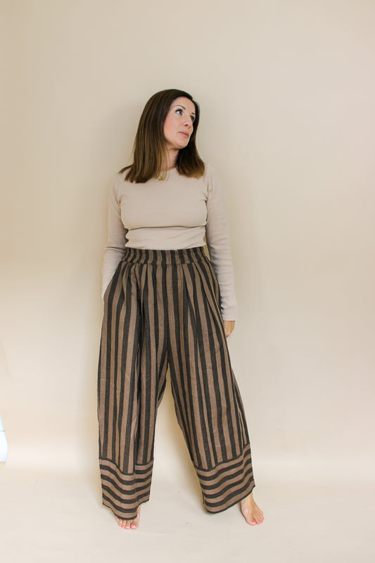 BEYOND NINE Bobbi Linen Trousers (limited edition) Size S