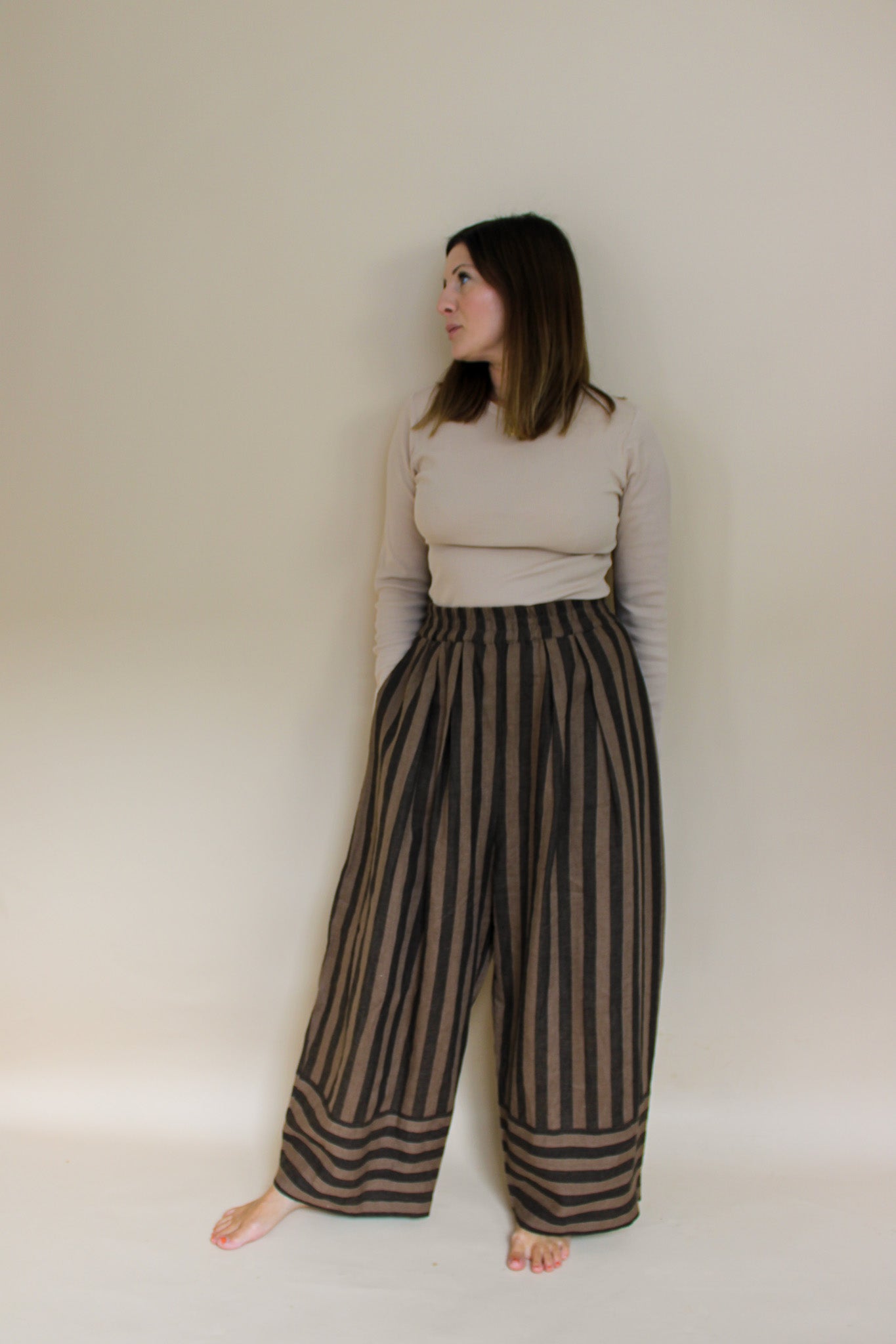BEYOND NINE Bobbi Linen Trousers (limited edition) Size S