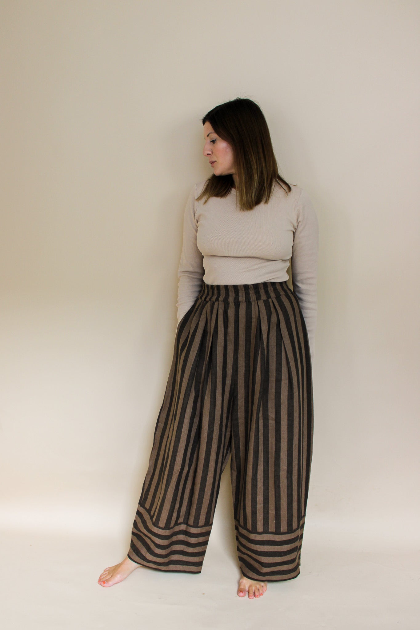 BEYOND NINE Bobbi Linen Trousers (limited edition) Size S