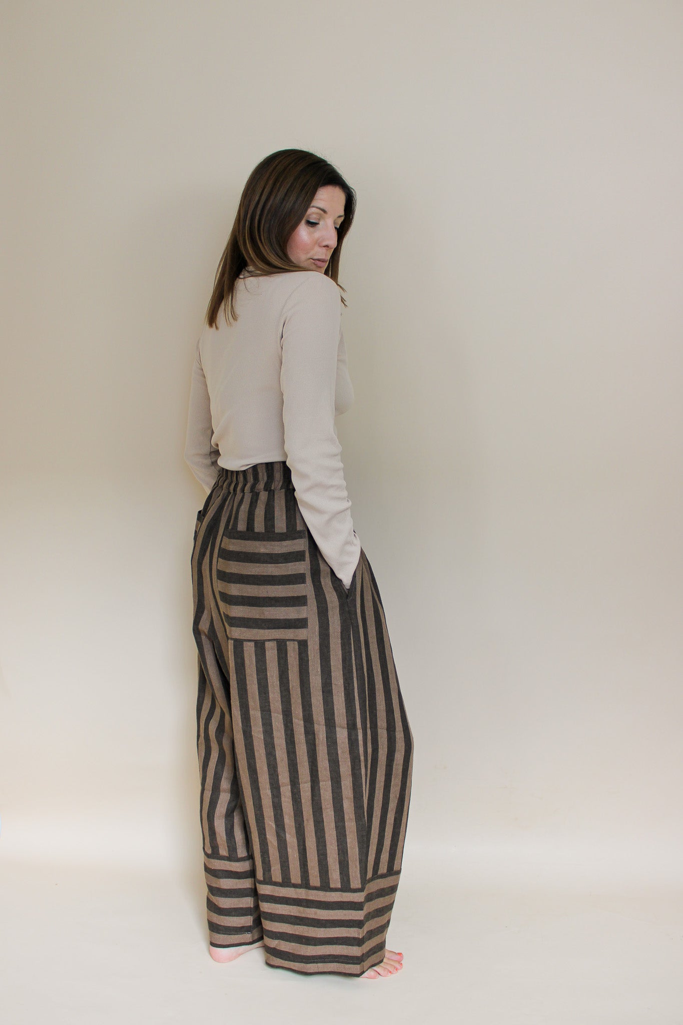 BEYOND NINE Bobbi Linen Trousers (limited edition) Size S