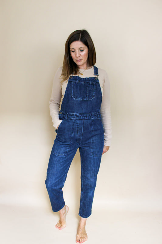 TOAST Patch Pocket Denim Dungarees Size 8