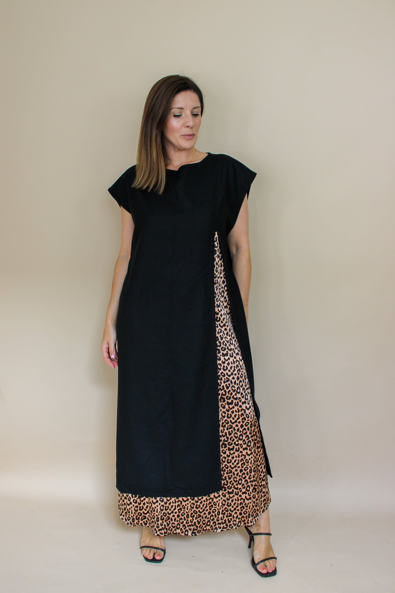 JESSICA LEWIS Long Wool Tunic Vest Size M