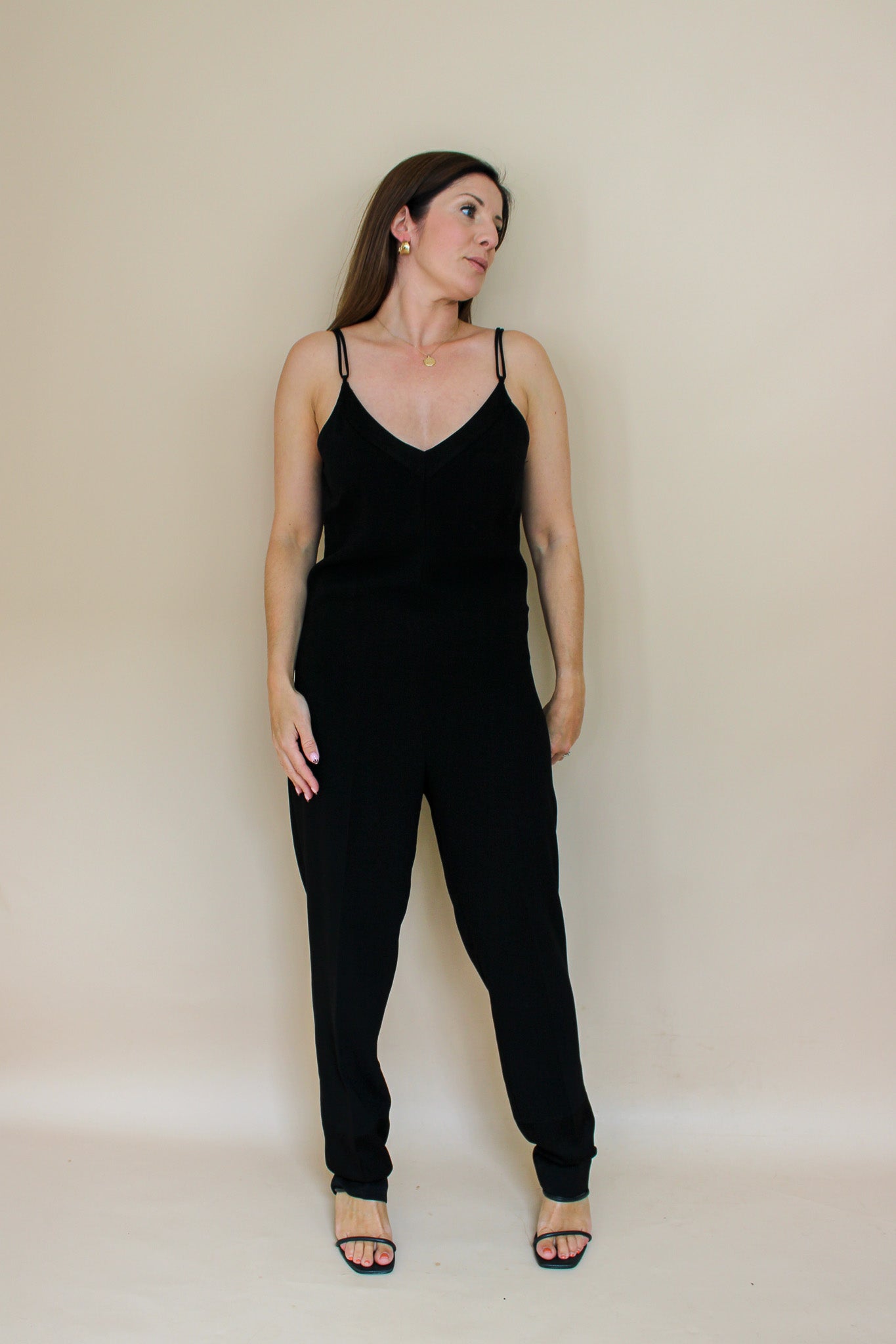 SANDRO Double Strap Fitted Jumpsuit Size 10- 12