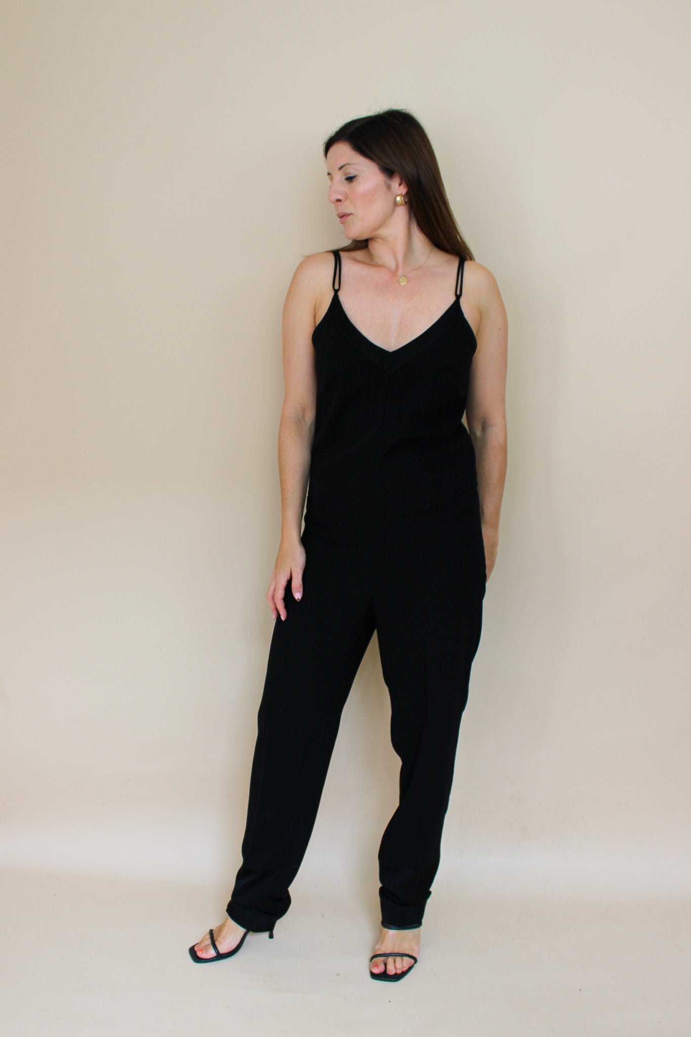 SANDRO Double Strap Fitted Jumpsuit Size 10- 12