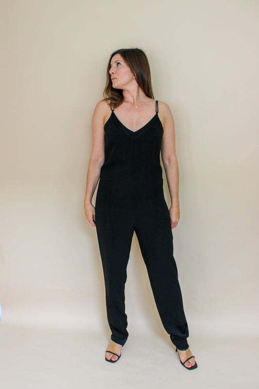 SANDRO Double Strap Fitted Jumpsuit Size 10- 12