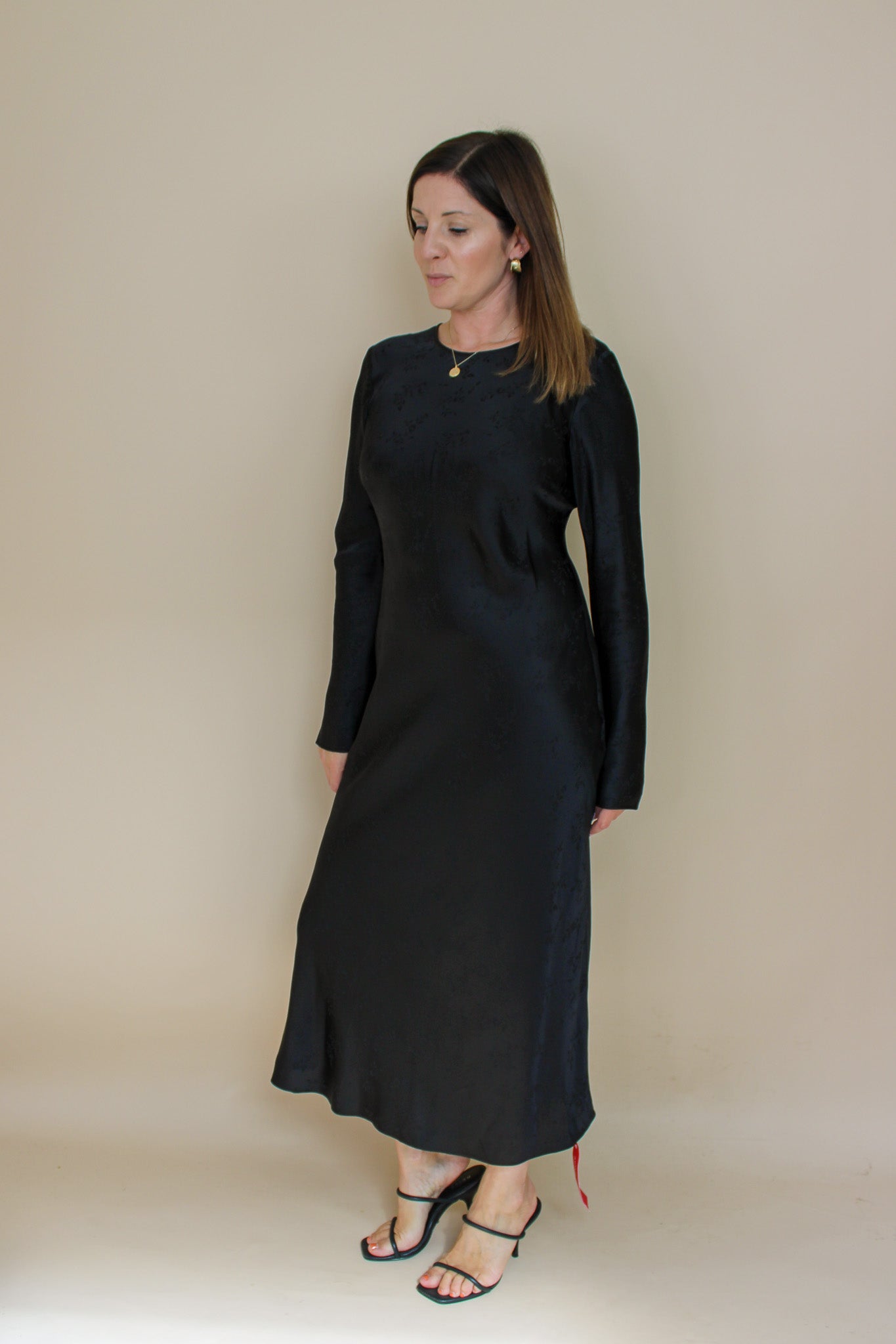 REALISATION PAR The Owens Voodoo Bias Cut Midi Silk Dress Size L