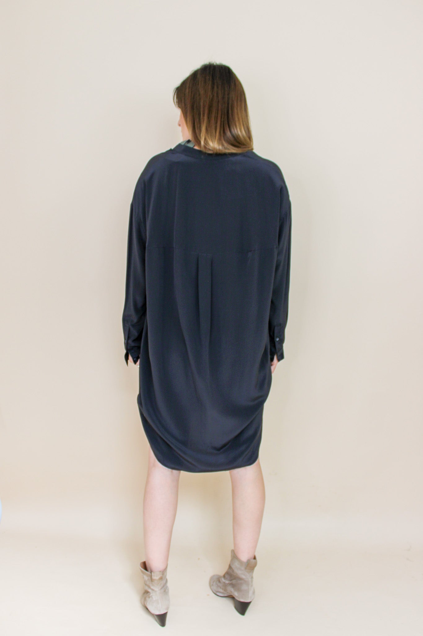 ALL SAINTS Helle Silk Shirt Dress Size 12
