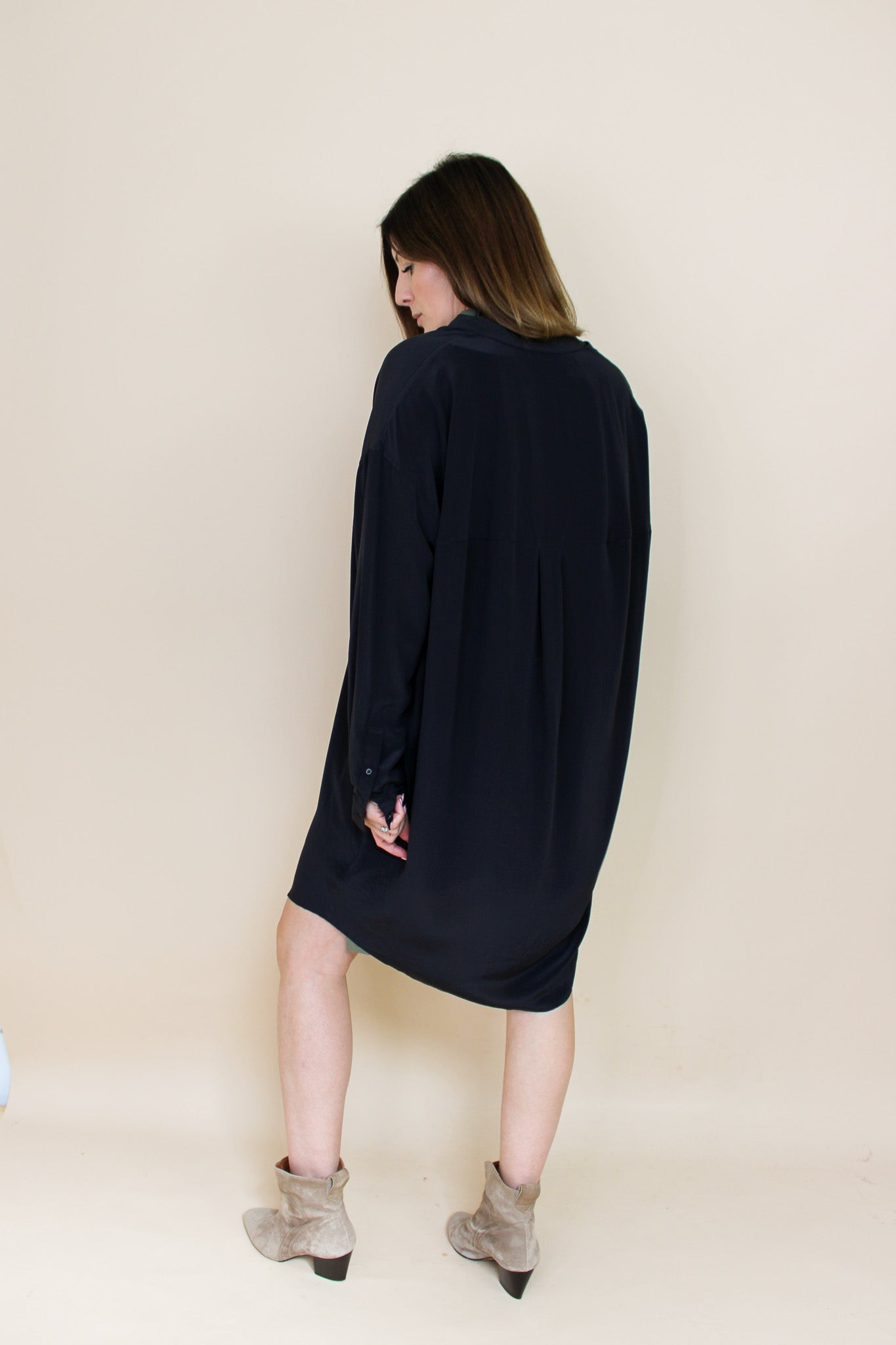ALL SAINTS Helle Silk Shirt Dress Size 12