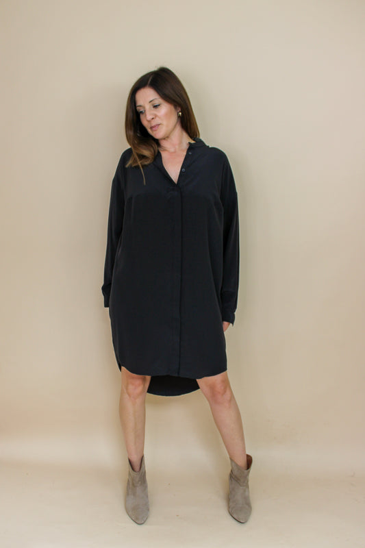 ALL SAINTS Helle Silk Shirt Dress Size 12