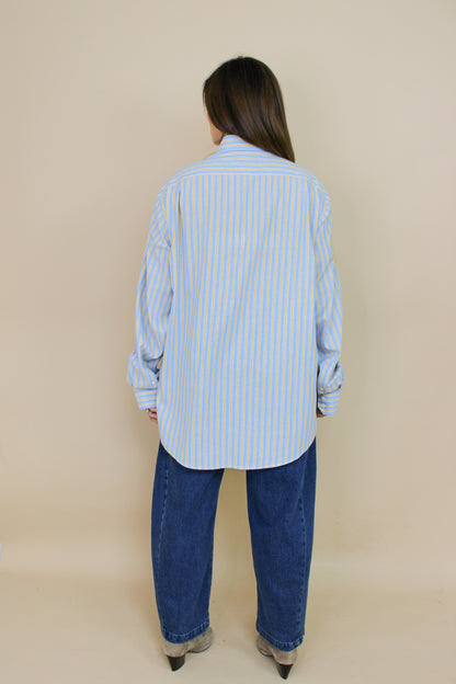 MELISSA MUNRO Reworked Everyday Stripe Shirt Size M