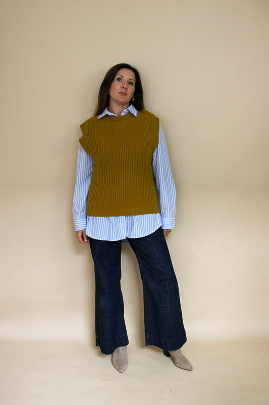 ALIGNE Evelyn Ribbed Sleeveless Sweater Vest Size XS