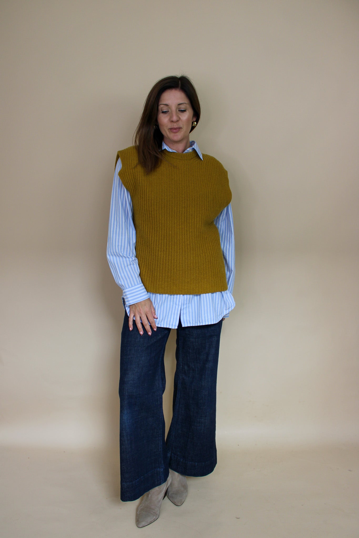 ALIGNE Evelyn Ribbed Sleeveless Sweater Vest Size XS
