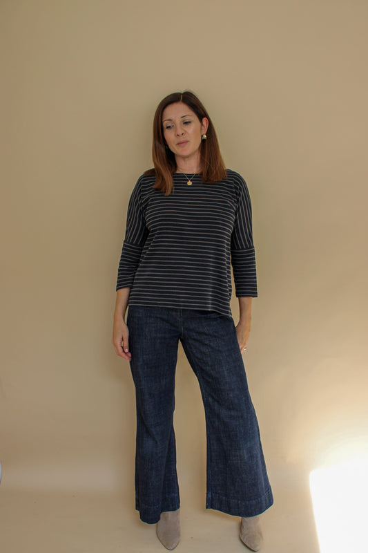 TOAST Stripe Breton Top Size S