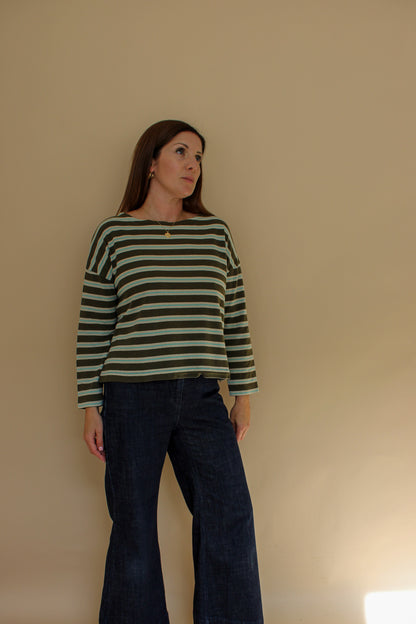 TOAST Stripe Breton Top Size S