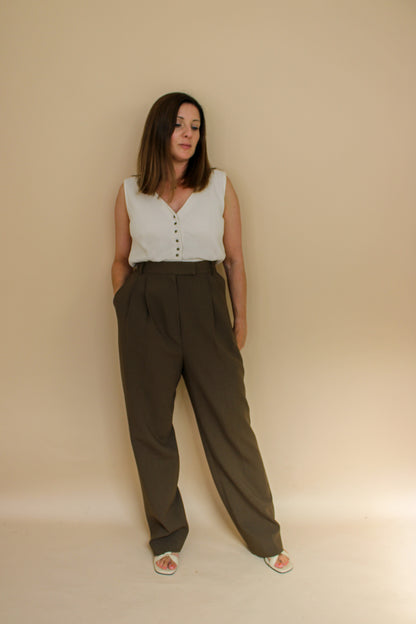 THE FRANKIE SHOP Bea Suit pants Straight Leg Trousers Size L