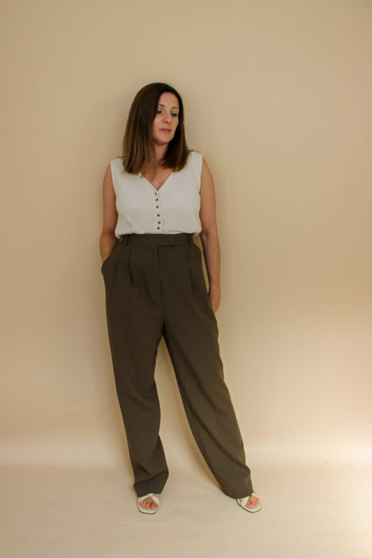 THE FRANKIE SHOP Bea Suit pants Straight Leg Trousers Size L