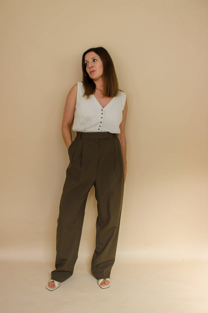 THE FRANKIE SHOP Bea Suit pants Straight Leg Trousers Size L