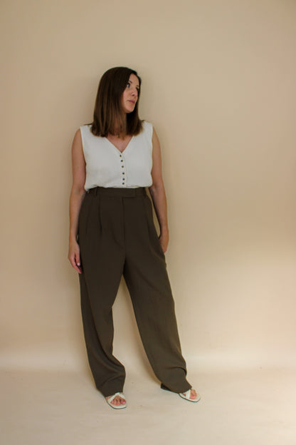 THE FRANKIE SHOP Bea Suit pants Straight Leg Trousers Size L