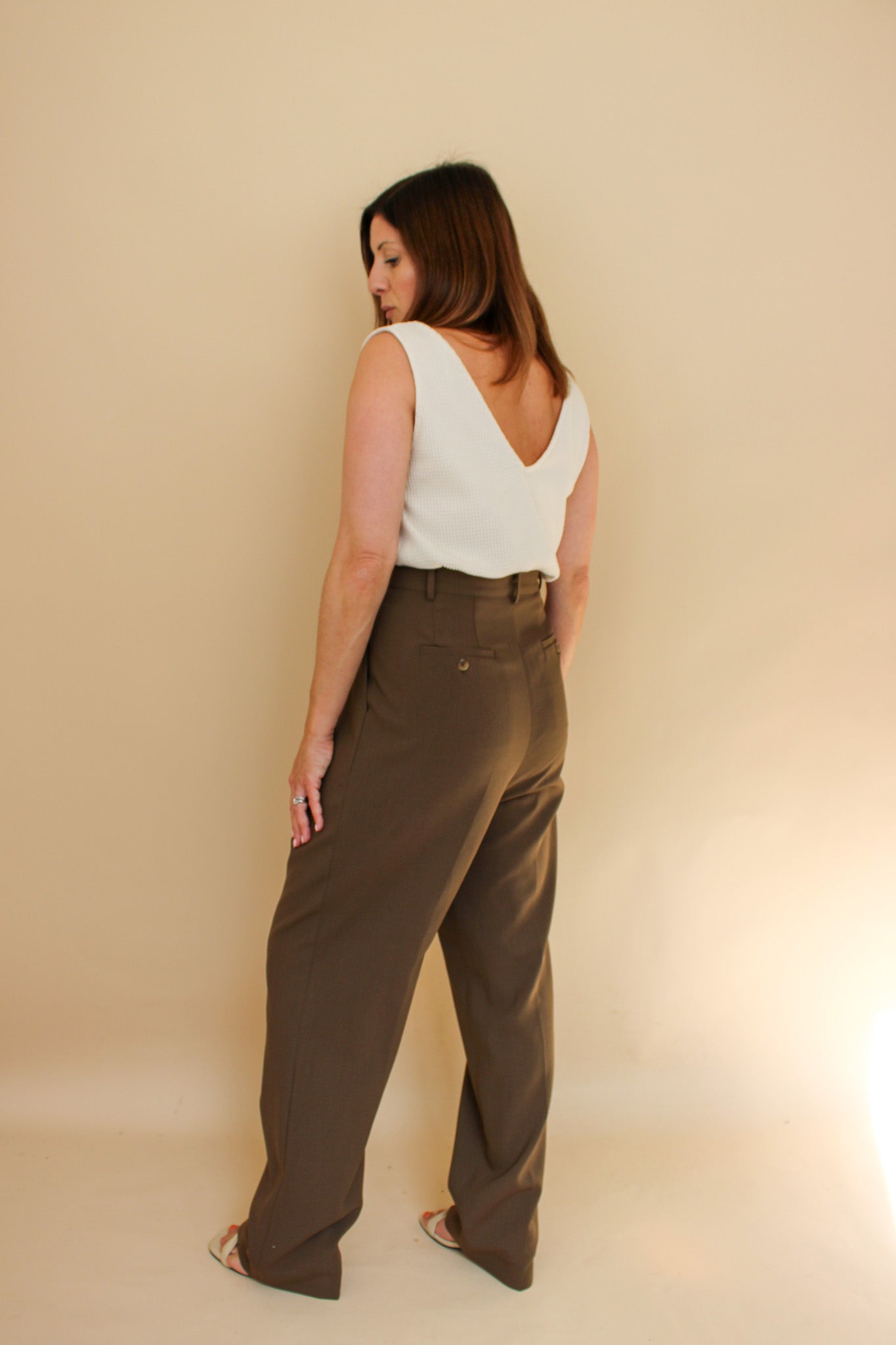 THE FRANKIE SHOP Bea Suit pants Straight Leg Trousers Size L