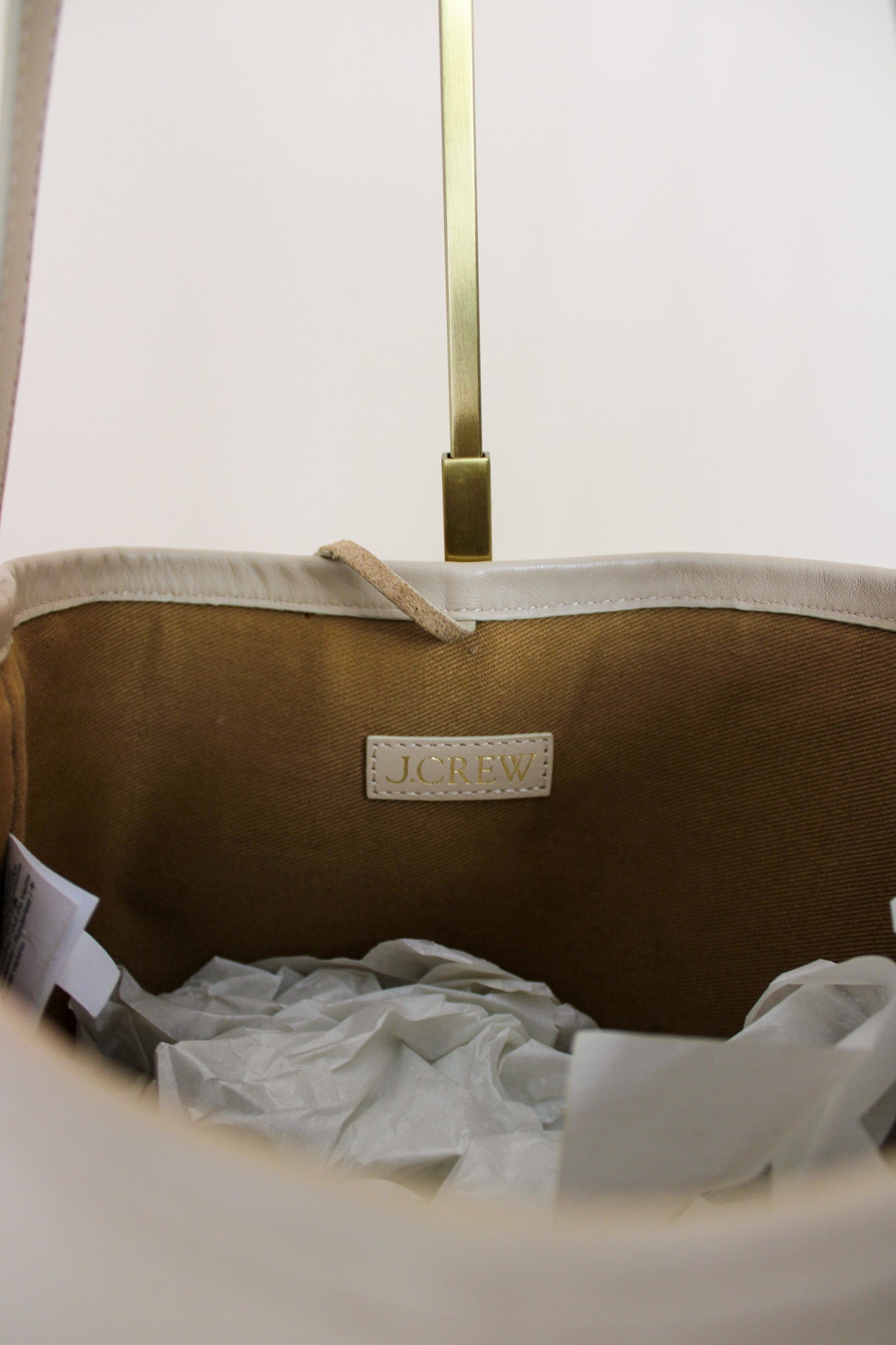 J CREW Berkeley Big Leather Bucket Bag O/S