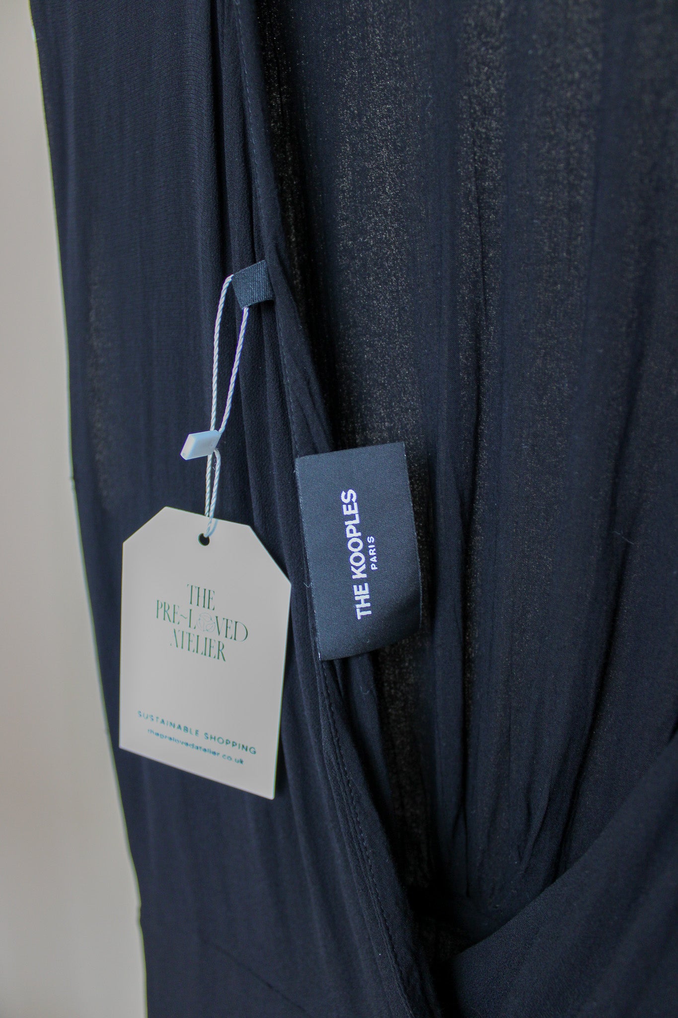 THE KOOPLES V-Back High Low Hem Flounce Dress Size 1 (UK 6-8)