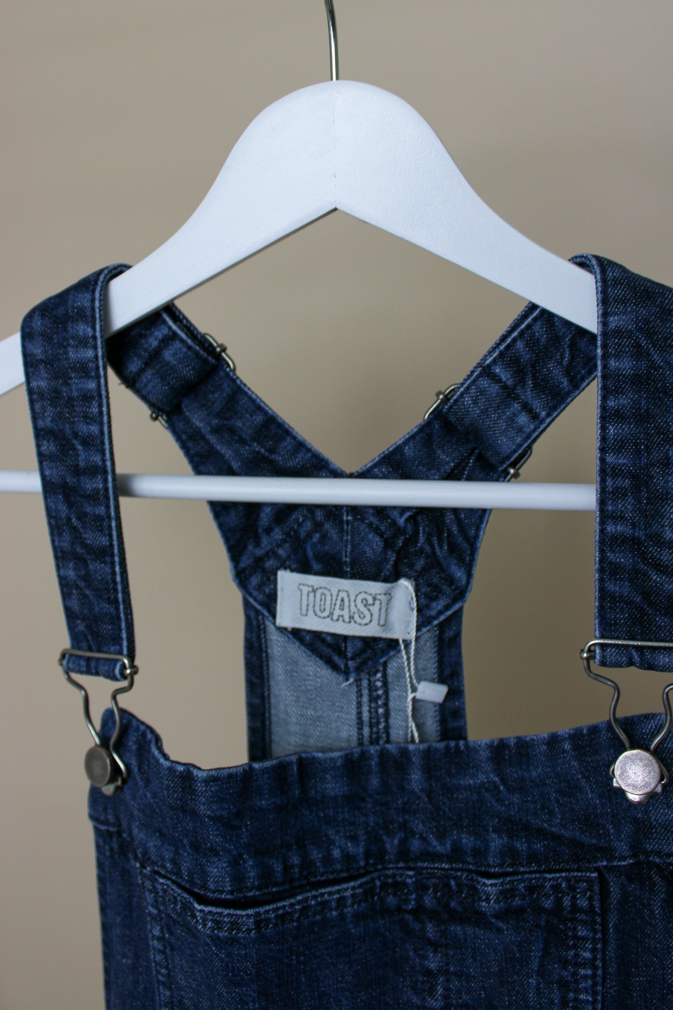 TOAST Patch Pocket Denim Dungarees Size 8