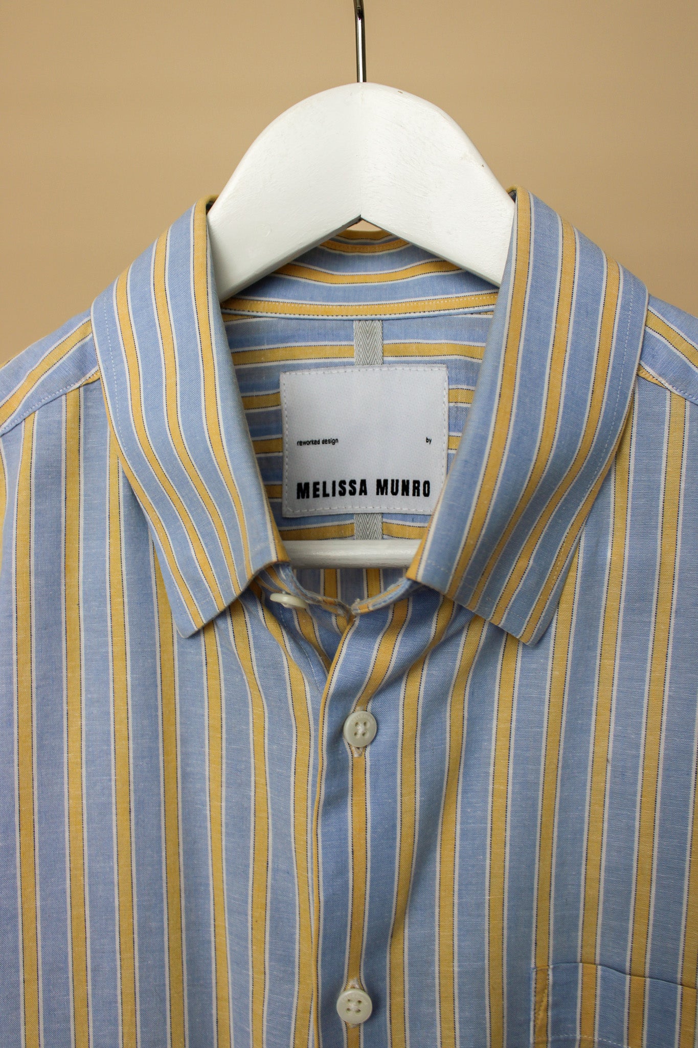 MELISSA MUNRO Reworked Everyday Stripe Shirt Size M