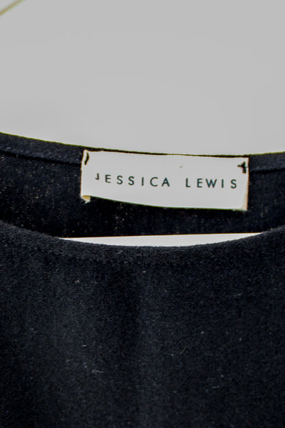 JESSICA LEWIS Long Wool Tunic Vest Size M
