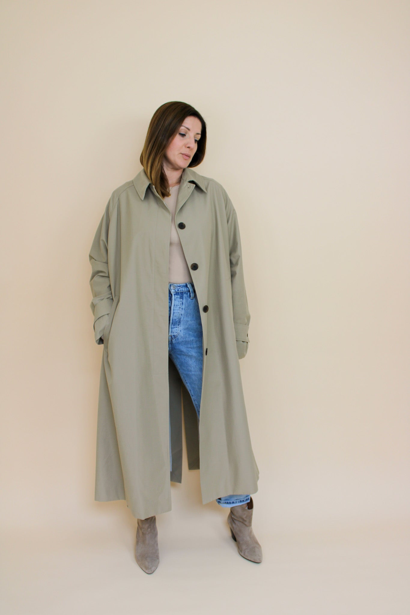 STUDIO NICHOLSON Holin Technical Cotton Trench Coat Size 1