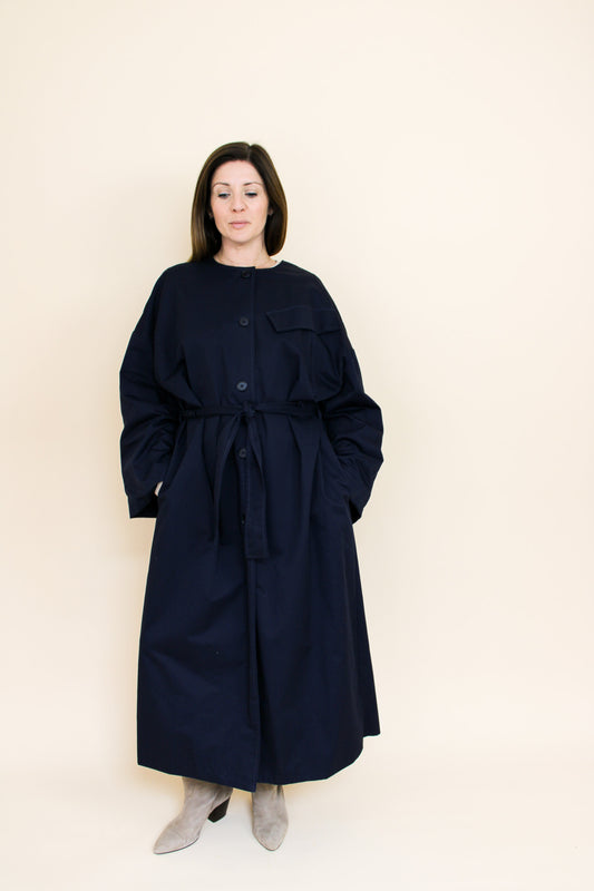 LOVECHILD 1979 Veda Collarless Trench Jacket Size 10